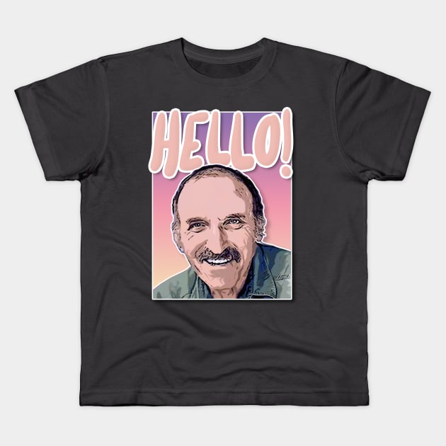 Uncle Leo HELLO Aesthetic Tribute Design Kids T-Shirt by DankFutura